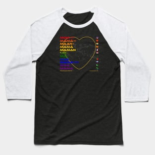 MOM: Say ¿Qué? Top Ten Spoken (World) (Rainbow) Baseball T-Shirt